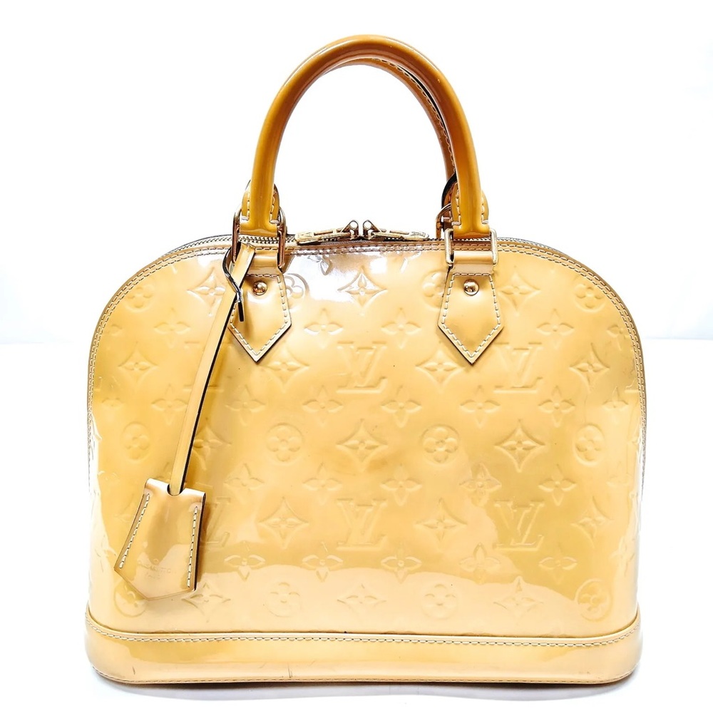 Louis Vuitton LV Hand Bag  Alma PM Beige Vernis